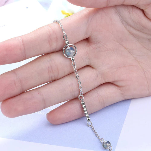 Armbånd med Zircon Månestenssten
