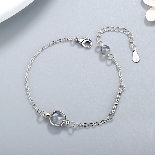Armbånd med Zircon Månestenssten