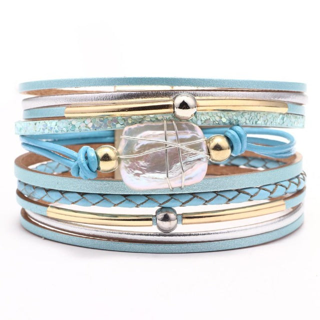 Bracelet Bohême Chic bleu