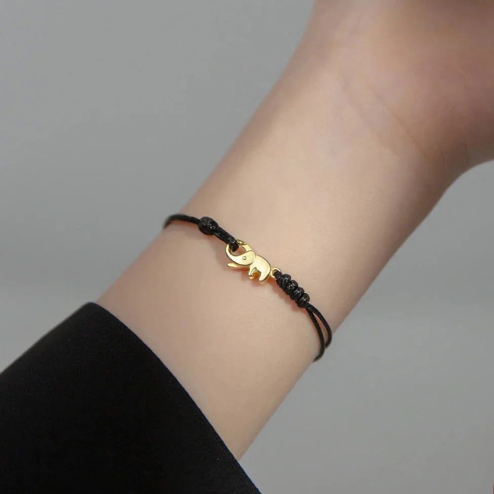 Bracelet Bouddhiste avec Eléphant noir