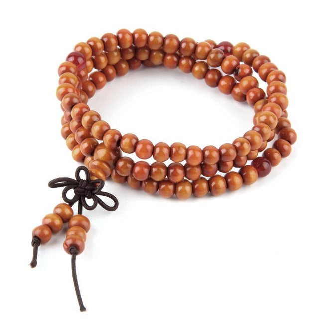 Oransje Buddhistisk Lykkeamulett Armbånd