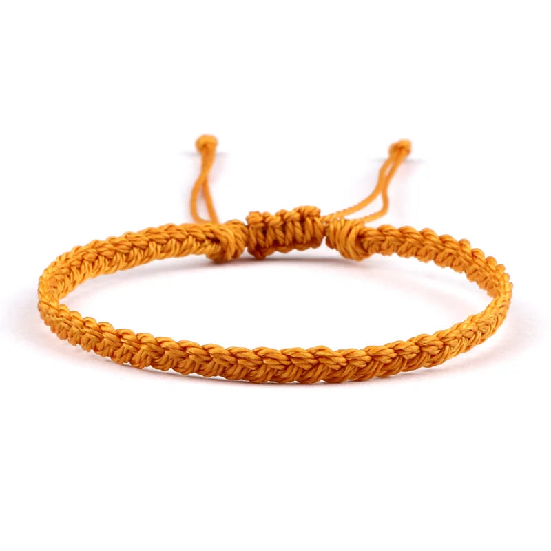 Tynt og justerbart brasiliansk armbånd oransje