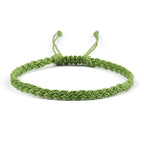 Tynt og justerbart brasiliansk armbånd grønt
