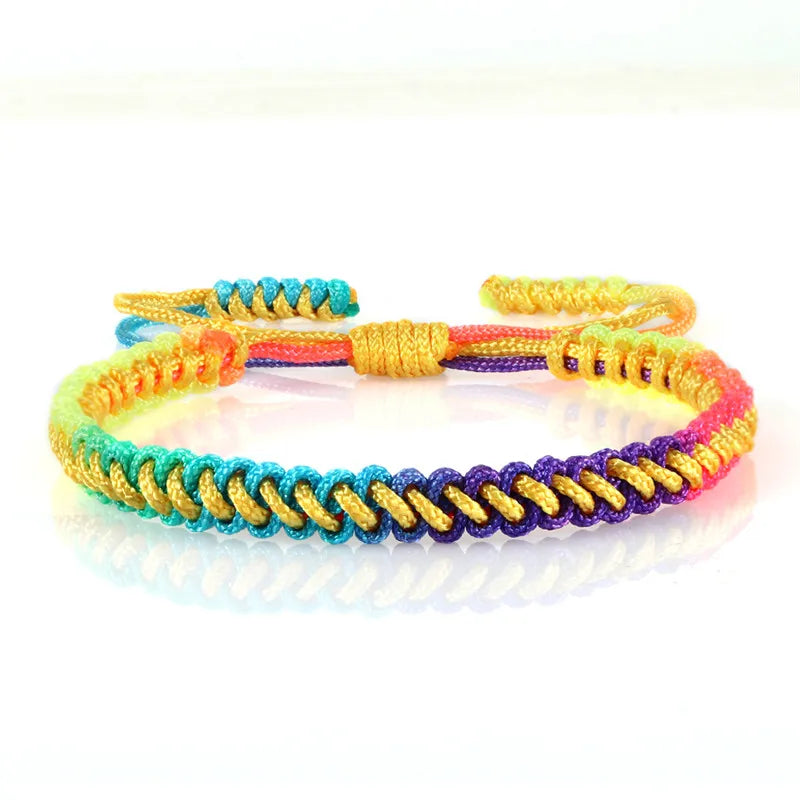 Flerfarget brasiliansk armbånd for dame gul