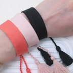 Håndlaget mykt pastell brasiliansk armbånd oransje