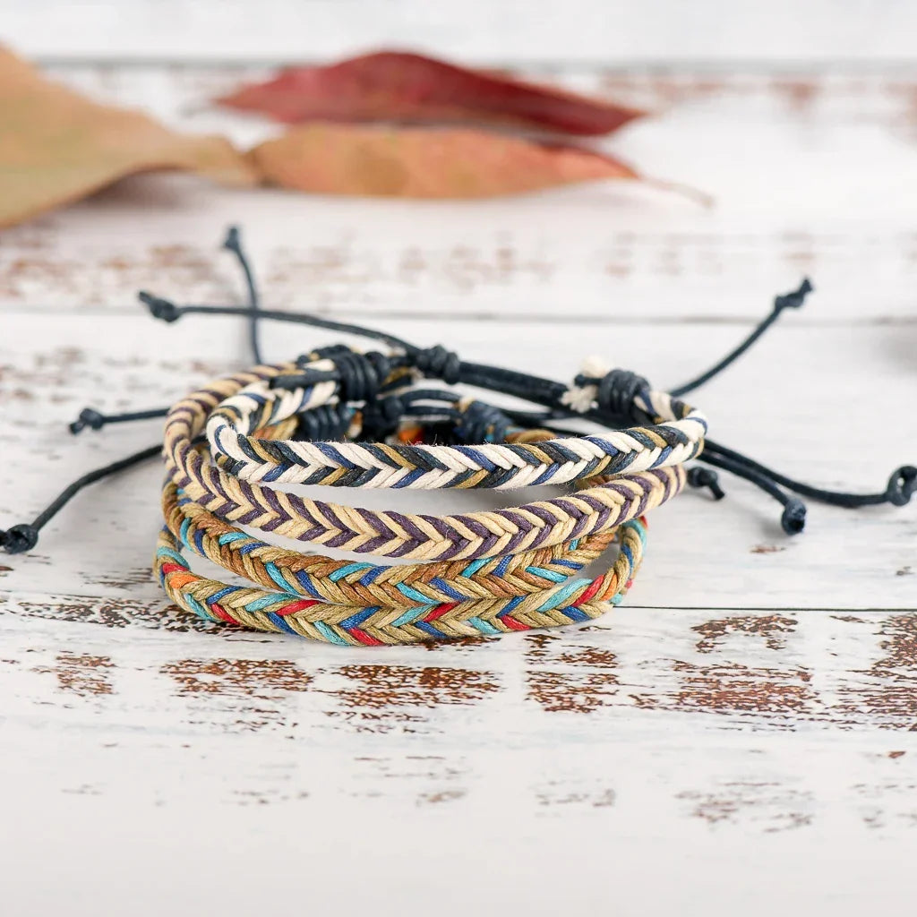 Flätat brasilianskt armband blått