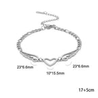 Armbånd med hjerte og englevinger