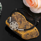 Farget armbånd Metatrons kube svart