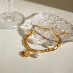 Armbånd med Jakobsmuslingeskal og Perleskal til Kvinder