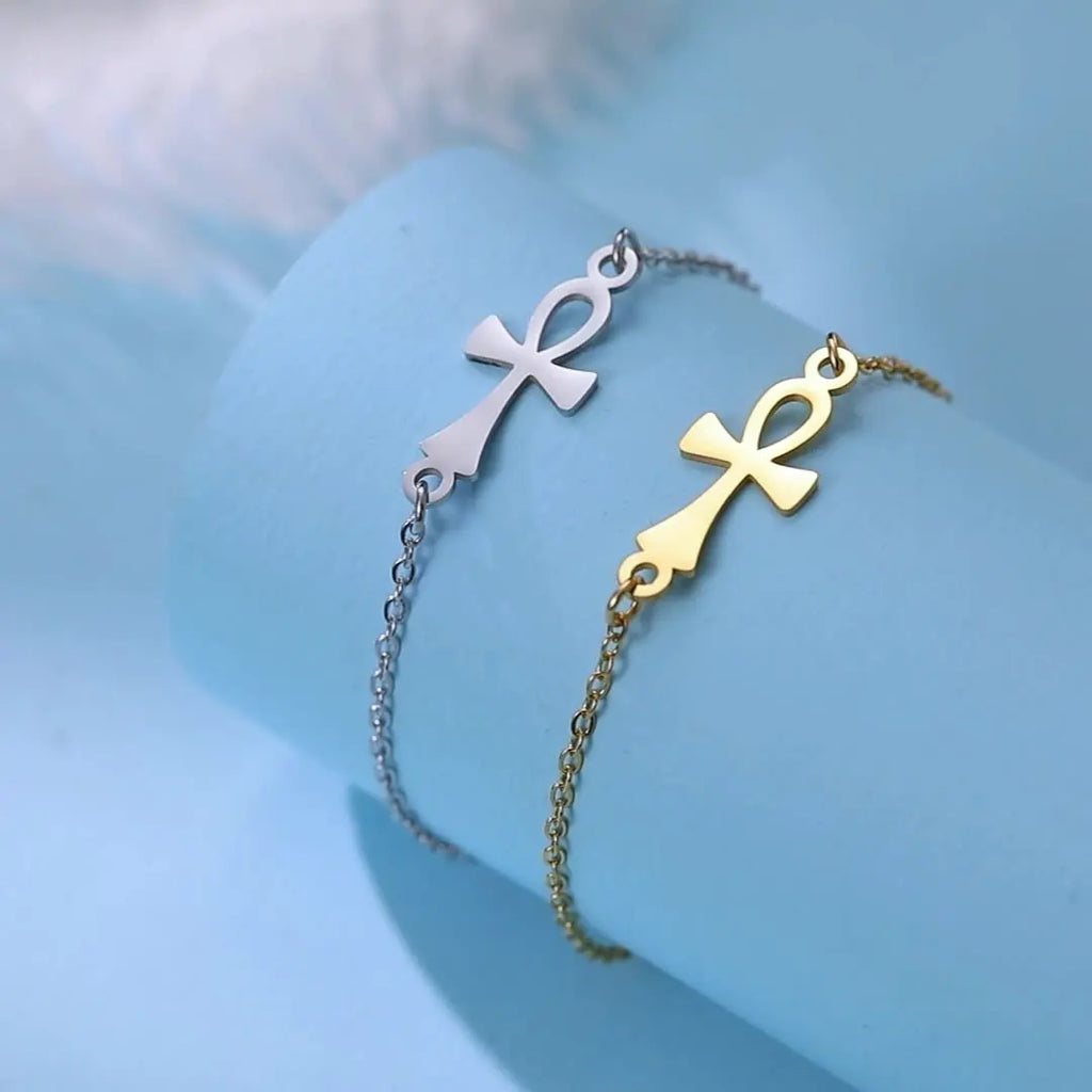 Bracelet Croix d'Ankh Egypte argent 1