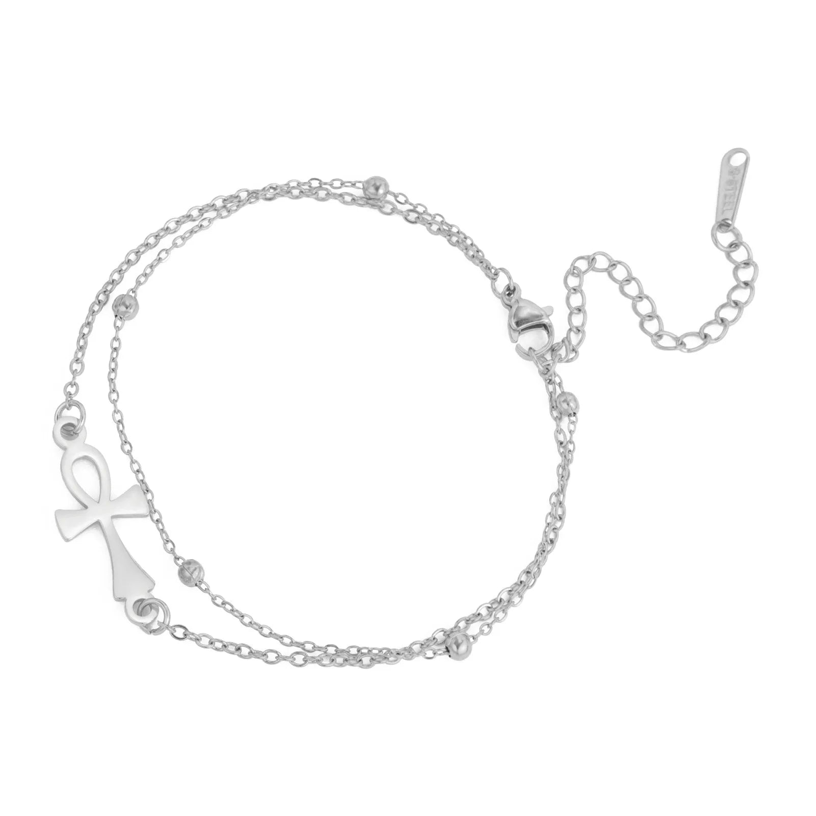 Armbånd Ankh Kors Egypten sølv 2