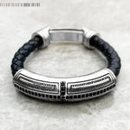 Rustikt Læderarmbånd med Kors - Exception®