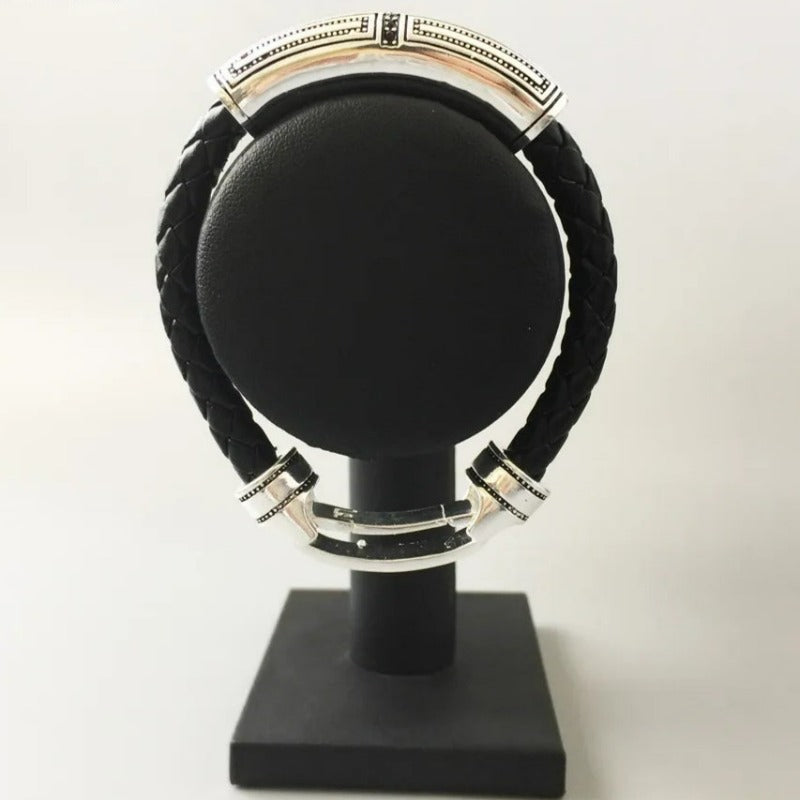 Rustikt Læderarmbånd med Kors - Exception®