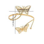 Elegantní náramek na paži - šperk na biceps a ozdoba horní části paže s řetízkem pro ženy