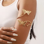 Elegantní náramek na paži - šperk na biceps a ozdoba horní části paže s řetízkem pro ženy