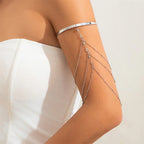 Elegant Armbånd for Kvinner - Ornament for Overarm og Bicepskjede i Sølv