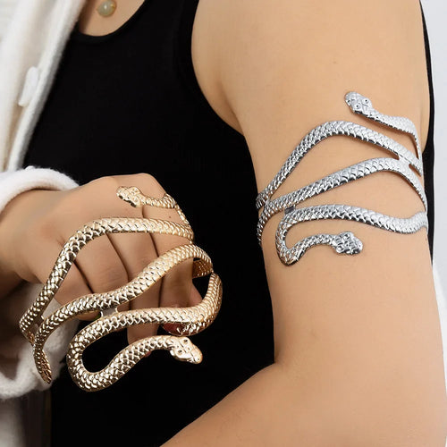 Armbånd til Kvinder Slange - Armkæde Ornament og Sølv Biceps Smykke