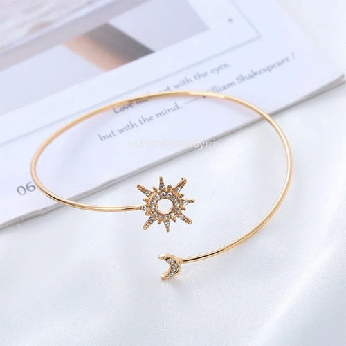 Armbånd til Kvinder Sol Måne - Armkæde Ornament og Guld Biceps Smykke
