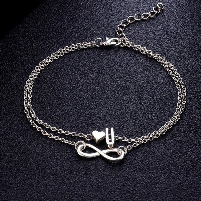 Bracelet de Cheville Argent pour Femme Personnalisé
