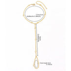 Náramek na ruku Koule Šperk pro ženy Řetěz na ruku a prst zlatý