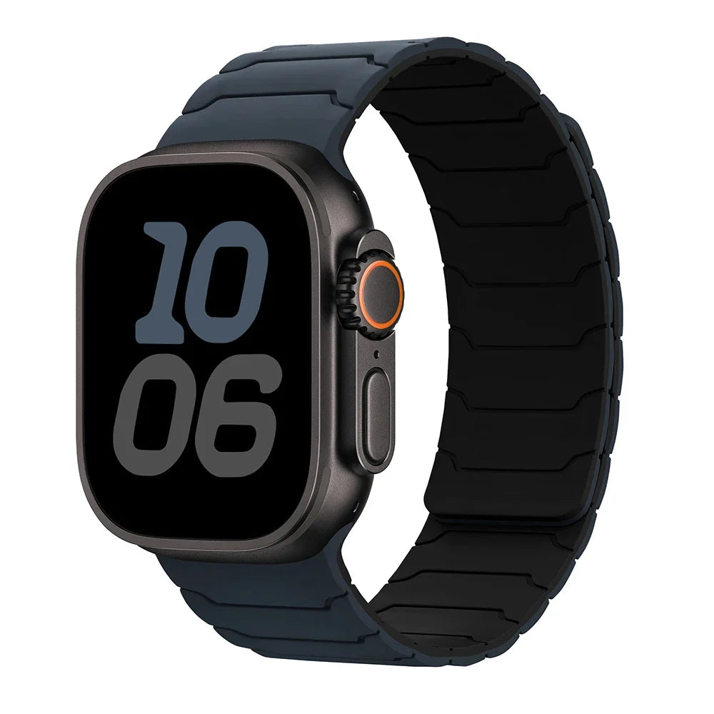 Magnetisk erstatningsrem for Apple Watch blå svart