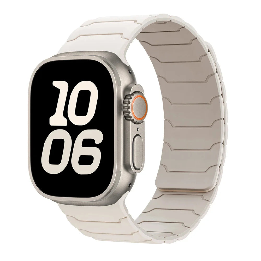 Magnetisk erstatningsrem for Apple Watch hvit