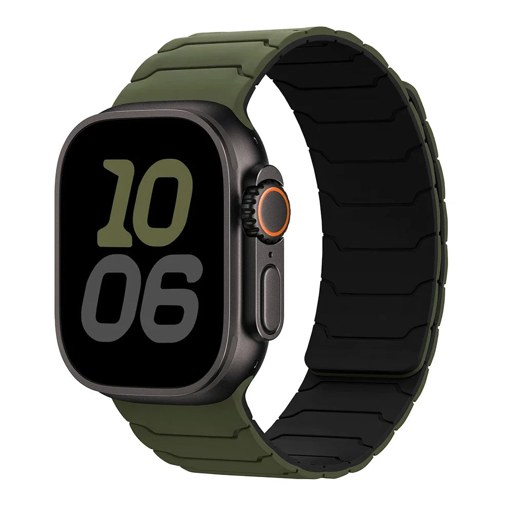 Magnetisk erstatningsrem for Apple Watch grønn svart
