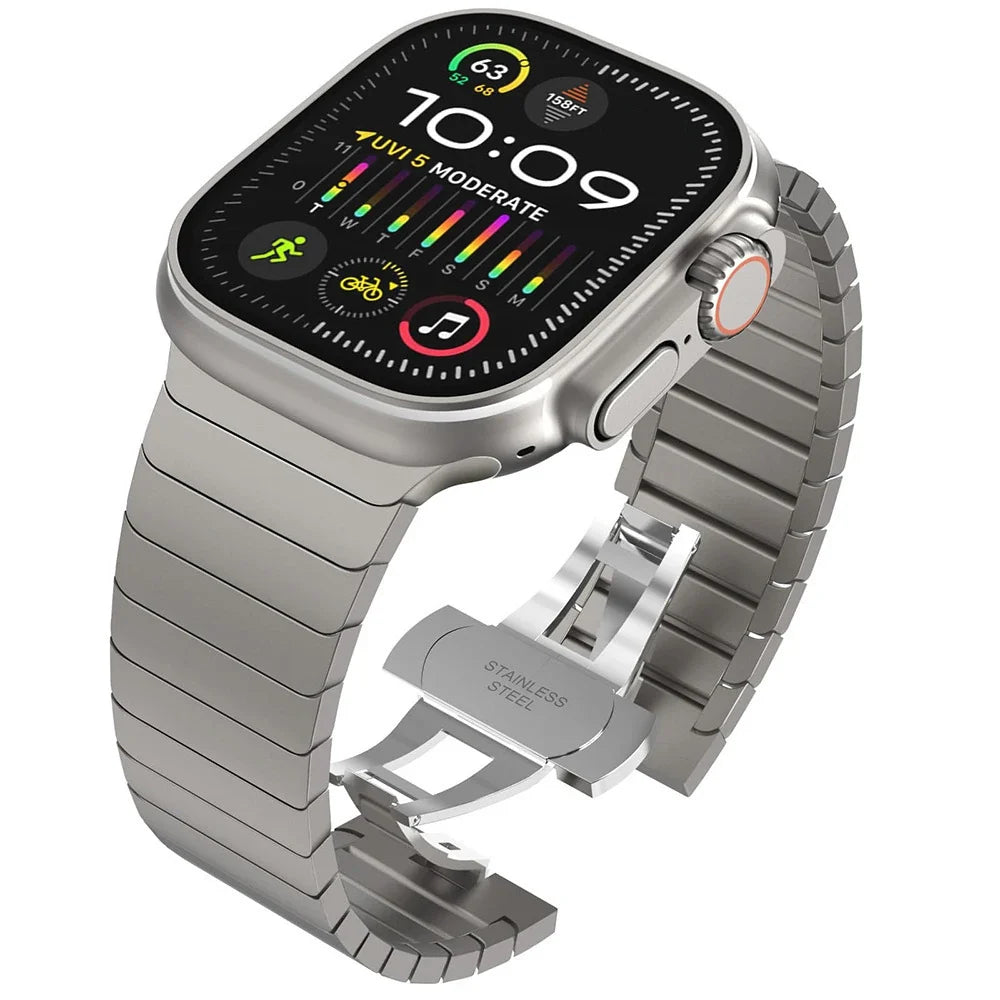 Náhradní řemínek z nerezové oceli pro Apple Watch stříbrný