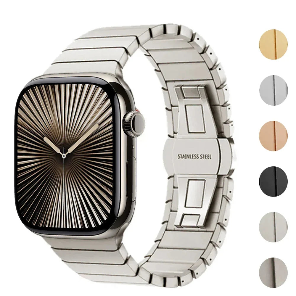 Náhradní řemínek z nerezové oceli pro Apple Watch stříbrný