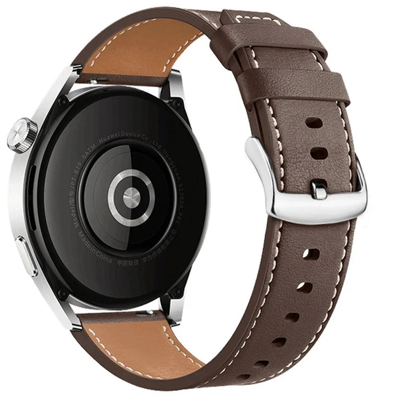 Erstatningsrem i skinn til Google Pixel Watch 1, 2, 3, 4, 41mm, 45mm brun