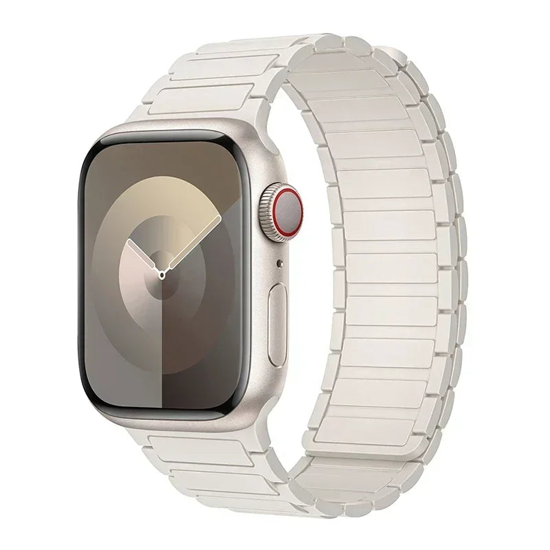 Magnetisk erstatningsrem for Apple Watch hvit