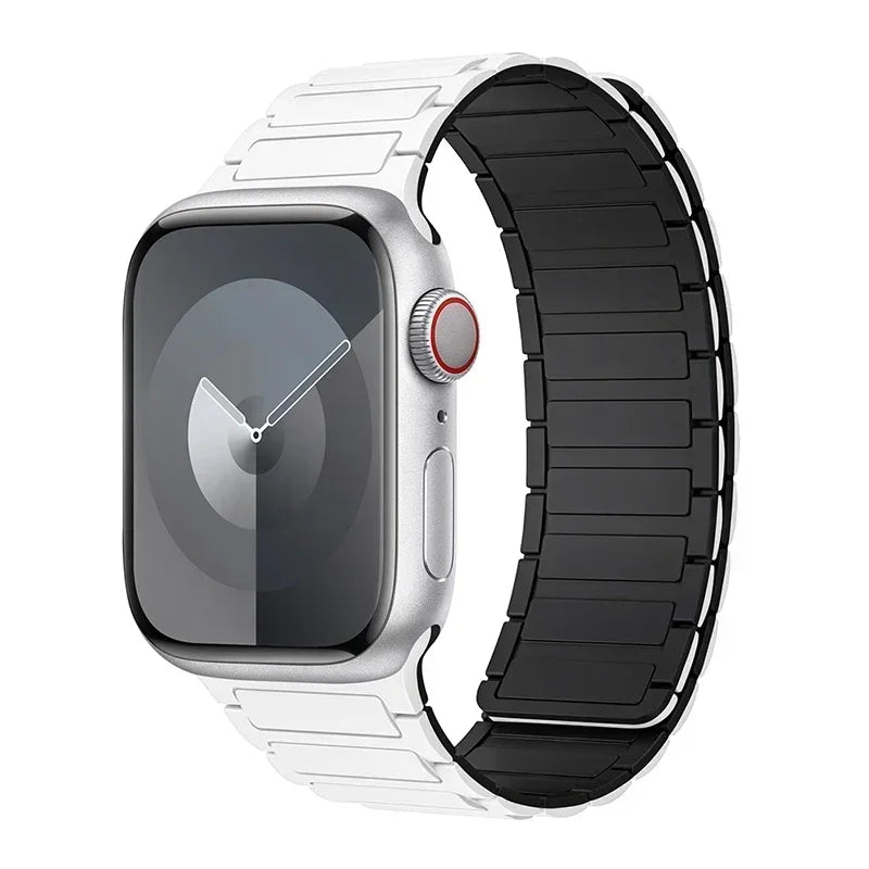 Magnetisk erstatningsrem for Apple Watch hvit svart