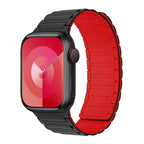 Magnetisk erstatningsrem for Apple Watch svart rød