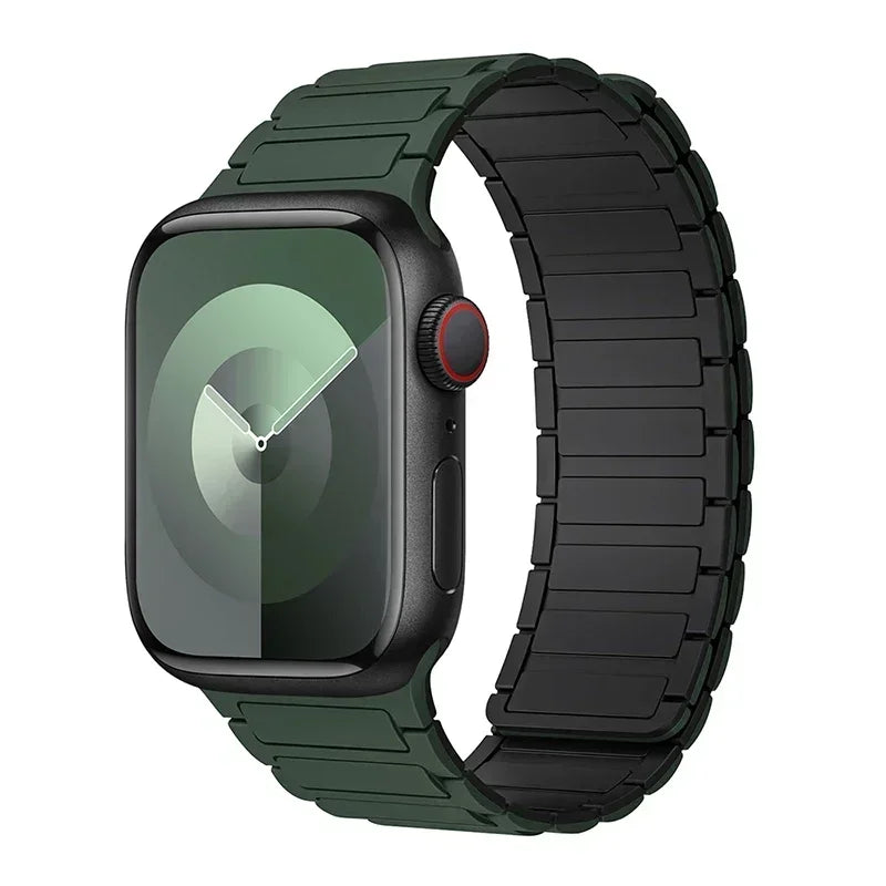 Magnetisk erstatningsrem for Apple Watch grønn svart
