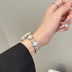 Udskiftningsarmbånd til Apple Watch - kløverdesign sølv