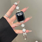 Udskiftningsarmbånd til Apple Watch - kløverdesign sølv
