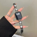 Udskiftningsarmbånd til Apple Watch - kløverdesign sort