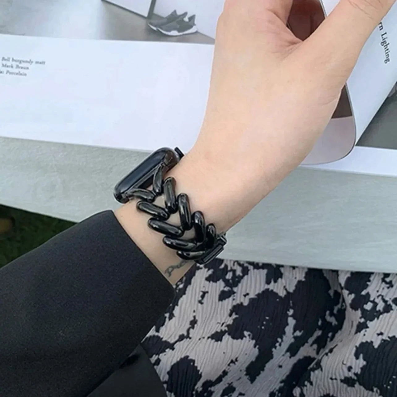 Erstatningslenke til Apple Watch i svart stål