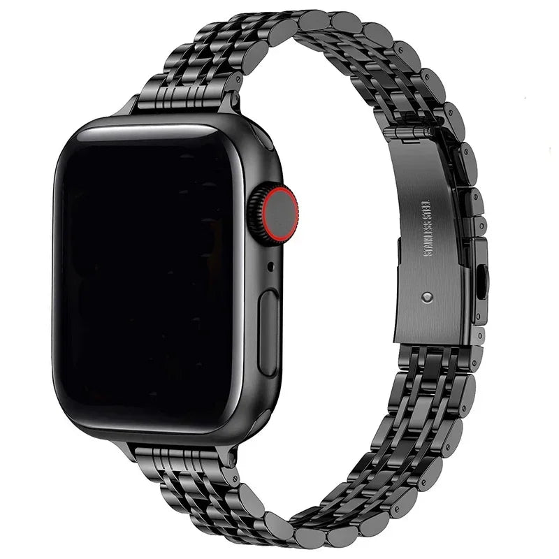 Náhradní řemínek pro Apple Watch z černé nerezové oceli
