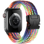 Erstatningsrem til Apple Watch i regnbuefarget fallskjermsnor