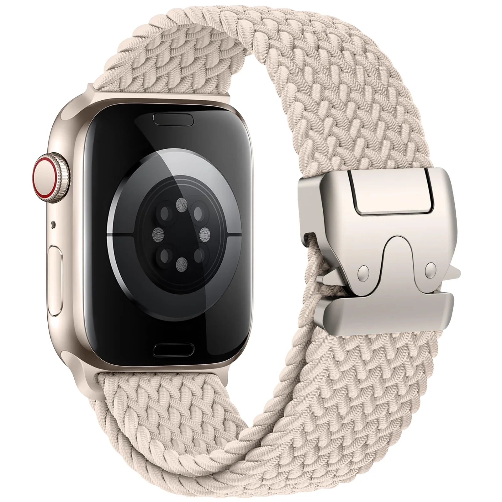 Erstatningsrem til Apple Watch i beige fallskjermsnor
