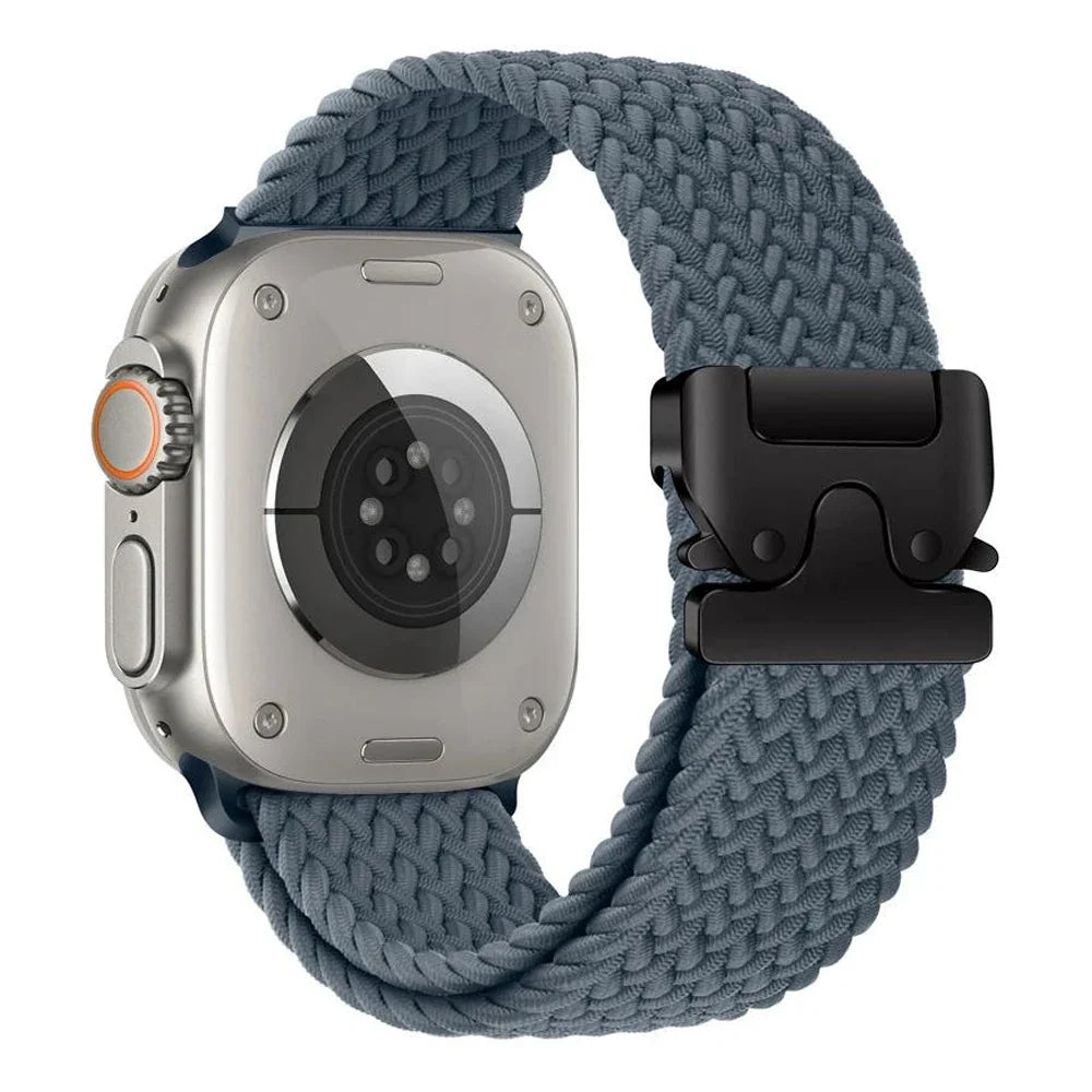 Erstatningsrem til Apple Watch i blågrå fallskjermsnor