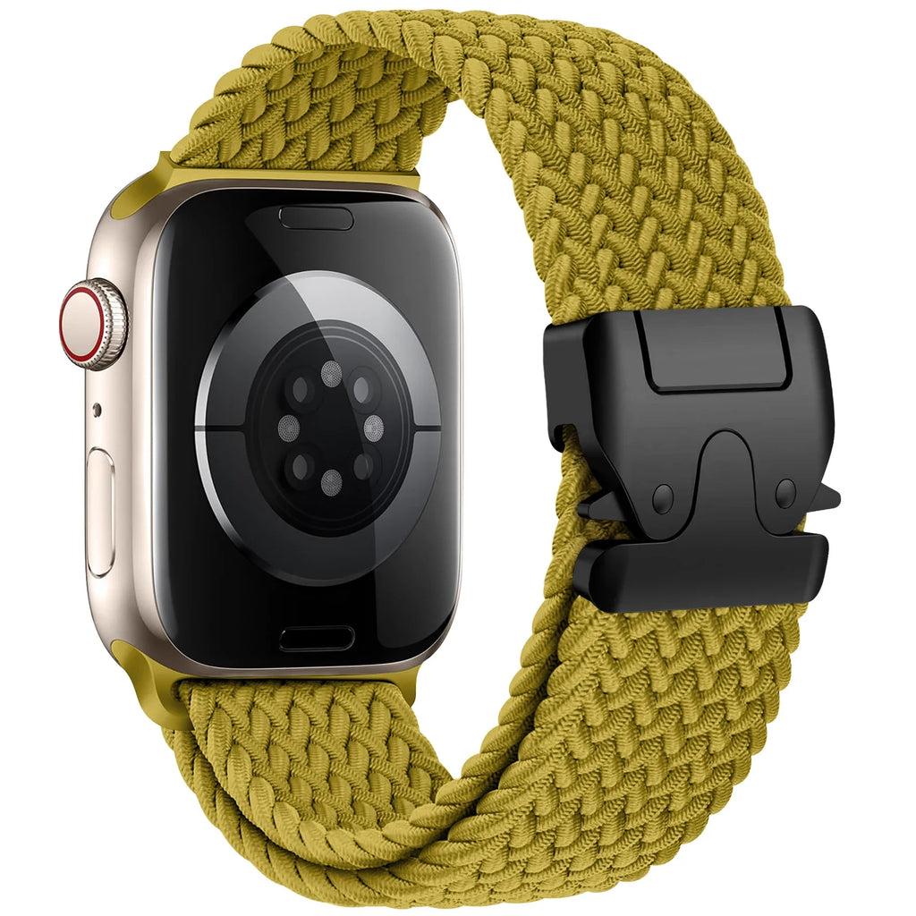 Erstatningsrem til Apple Watch i gul fallskjermsnor
