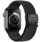 Erstatningsrem til Apple Watch i svart fallskjermsnor