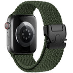 Erstatningsrem til Apple Watch i grønn fallskjermsnor