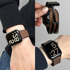 Udskiftningsrem til Apple Watch i brunt læder