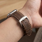 Klassisk brun læderudskiftningsrem til Apple Watch