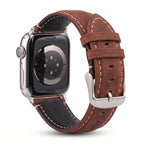 Klassisk lysebrun læderudskiftningsrem til Apple Watch