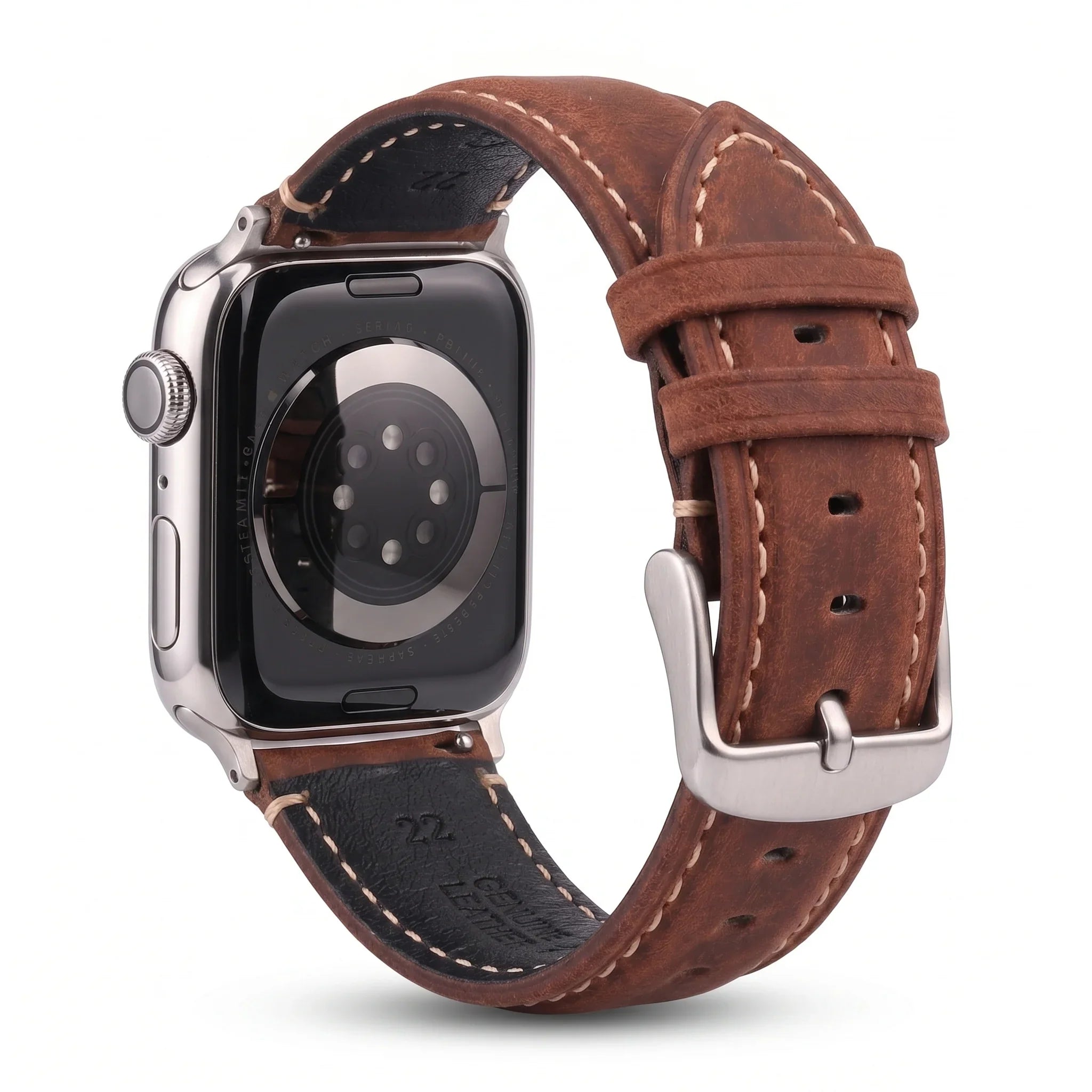 Klassisk lysebrun læderudskiftningsrem til Apple Watch