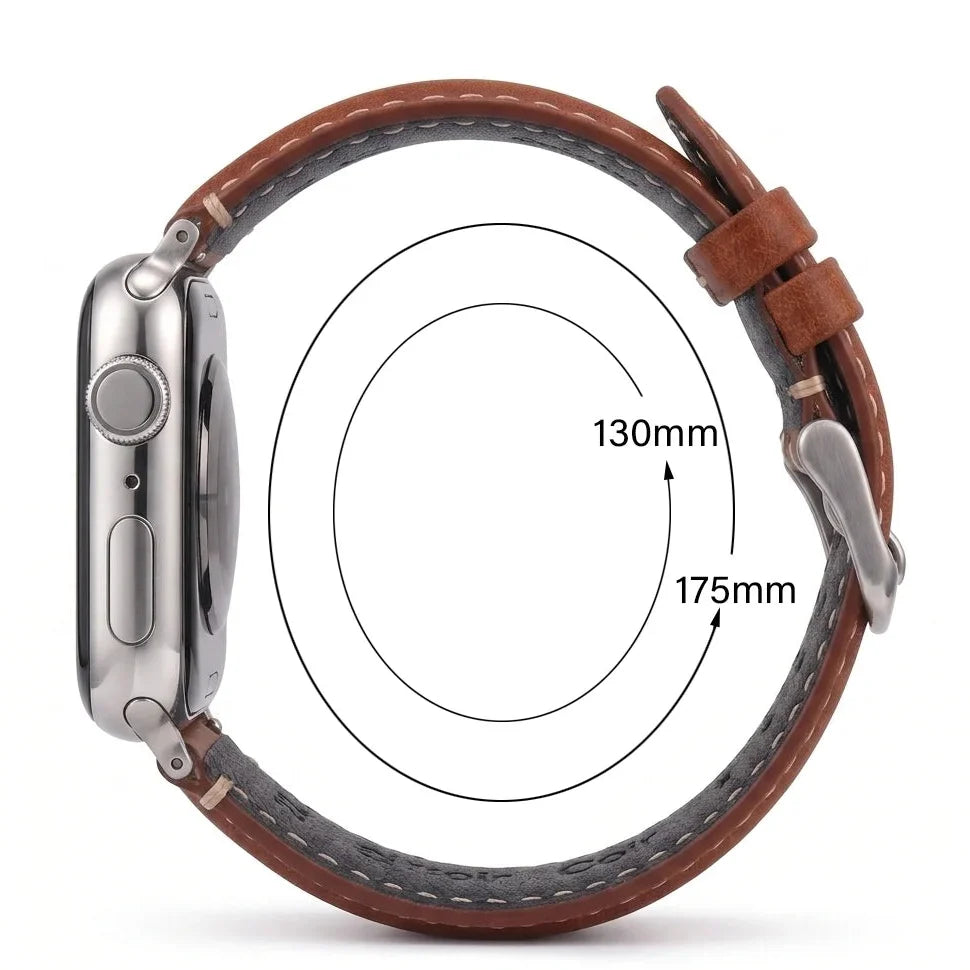 Klassisk læderudskiftningsrem til Apple Watch 
